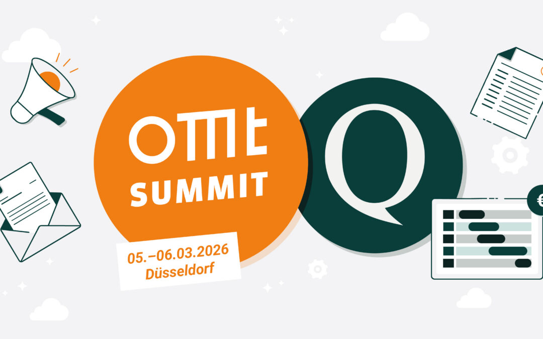 Grafik zum OMT-SUMMIT 2026 und zum Retainer-Modul in QuoJob
